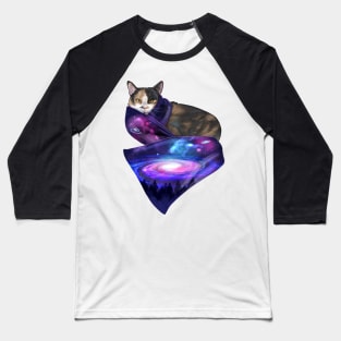 Cosmic Cozy Cat Baseball T-Shirt